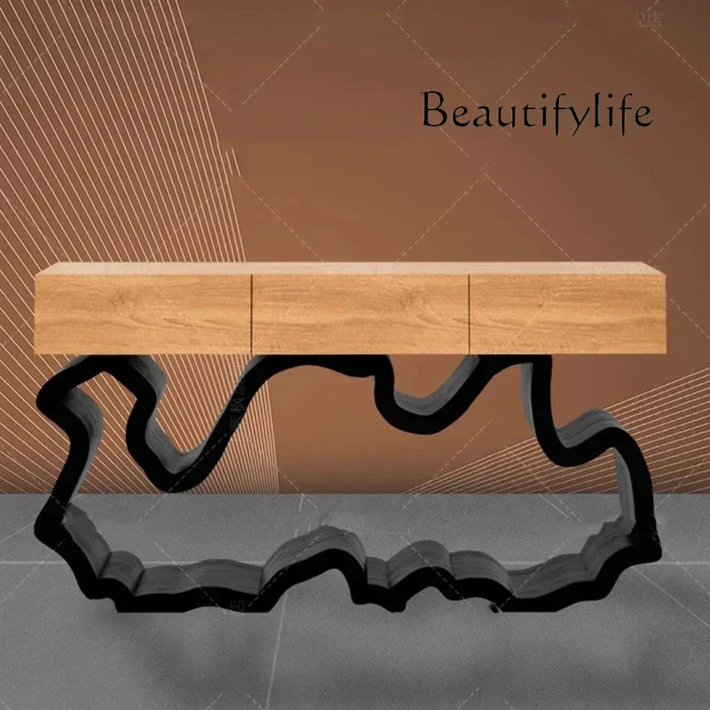 طاولة غرفة المعيشة الحديثة خمر حديقة تصميم منخفض كلاسيكي طاولة وحدة التحكم ركن صغير Tisch Wohnzimer أثاث قاعة المدخل #4