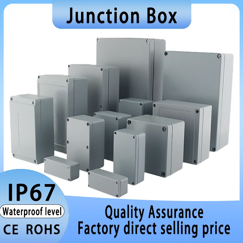 Industry IP67 Waterproof Cast Aluminum Junction Box for electronic project Outdoor Explosion-proof Electrical Enclosure Case