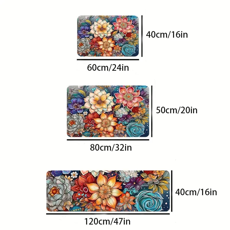 1PC multicolored kitchen living room carpet mat doormat waterproof non-slip carpet, can wash home decoration strip carpet mat