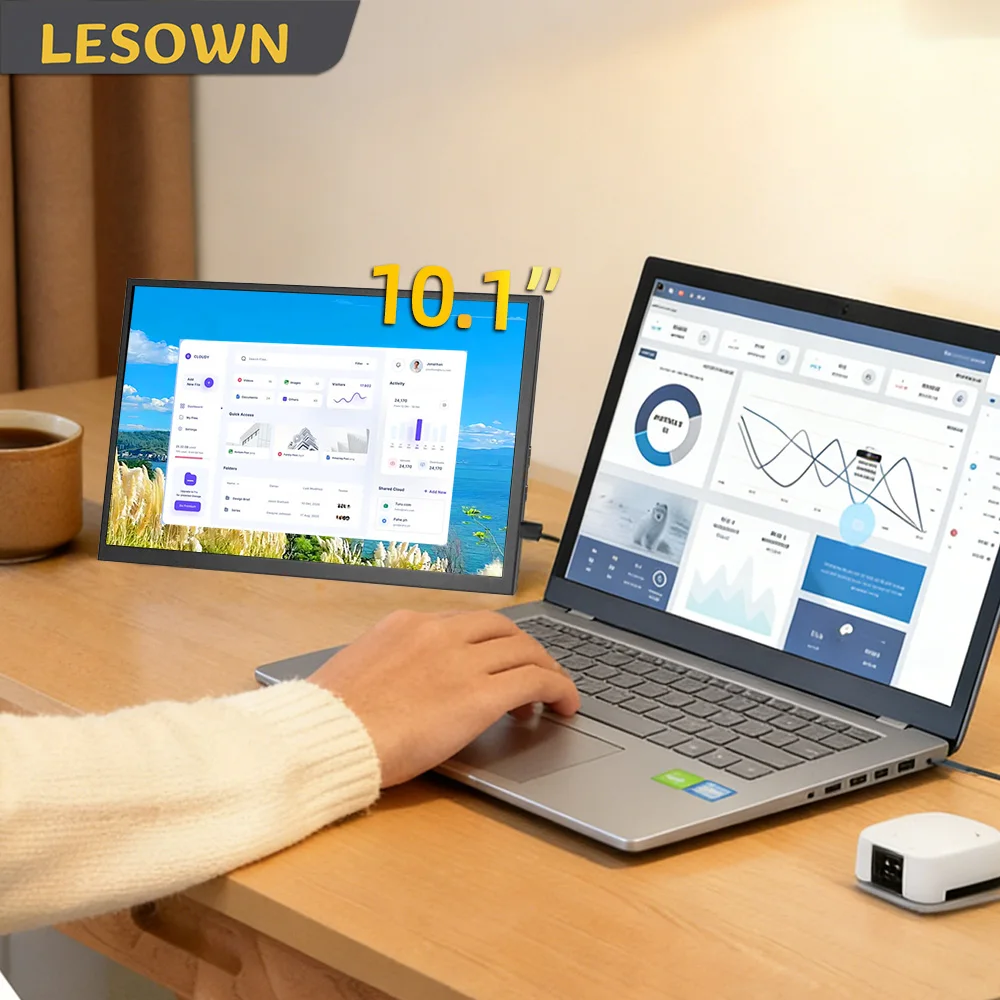 LESOWN Small 10.1 Inch Secondary Monitor 1280x800 IPS LCD US
