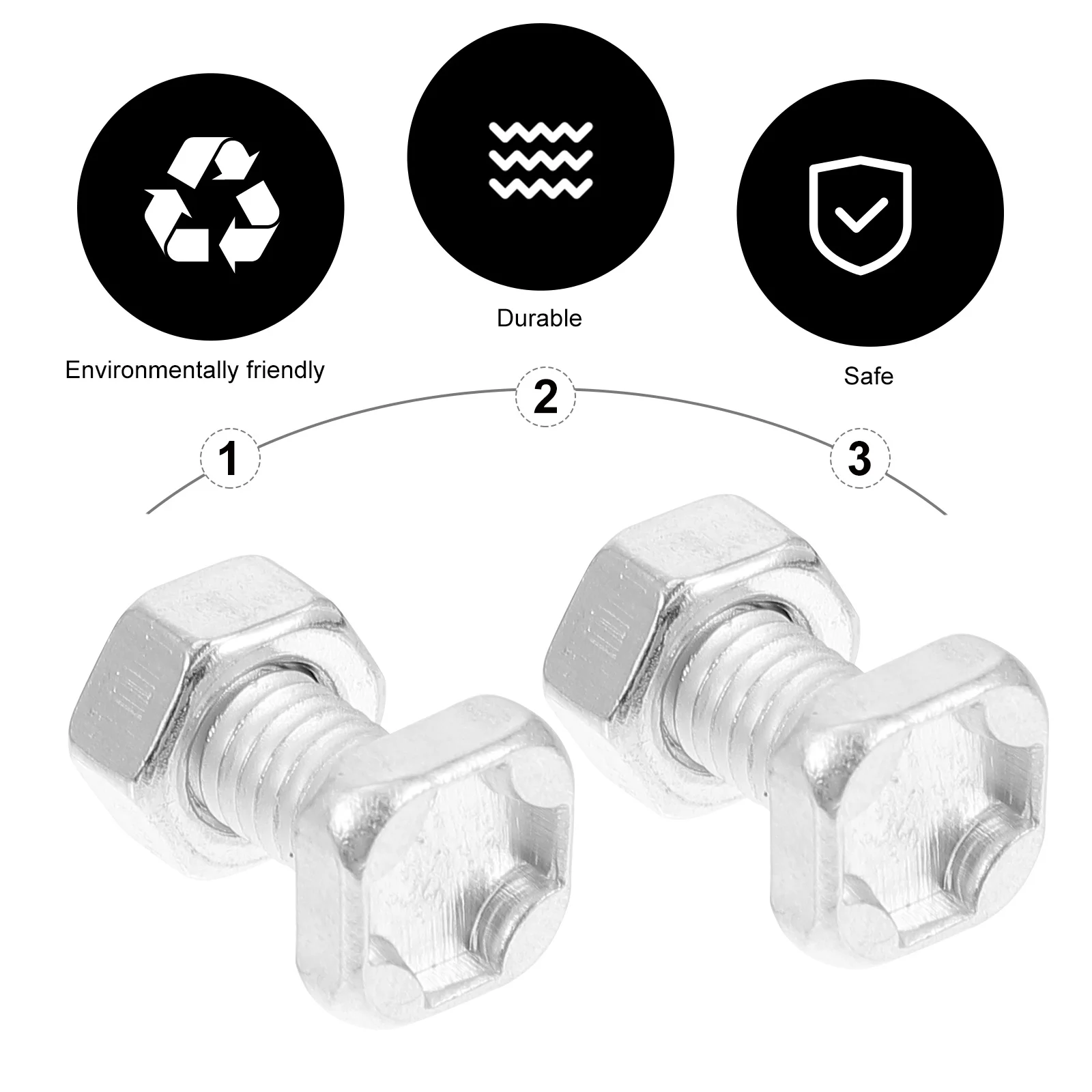 

50Sets Greenhouse Nuts Bolts High-Strength Aluminum Easy Locking Glass Strip Groove Insertion Garden Shelves Accessories