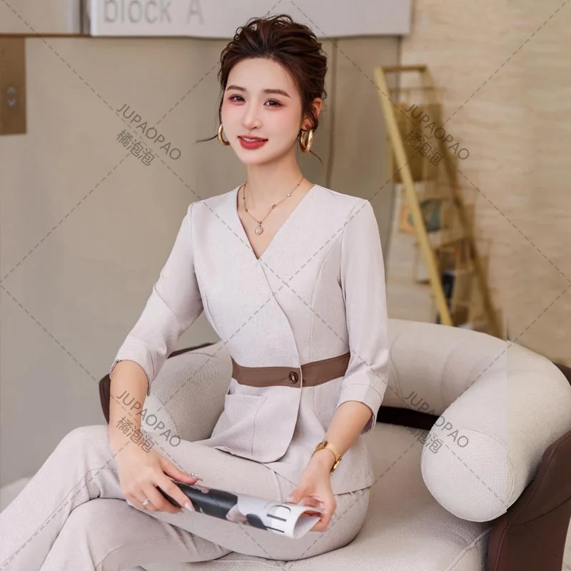 2023 beauty salon spa female work clothing hotel reception work clothes spa uniform sauna foot bath uniforms salon uniforms