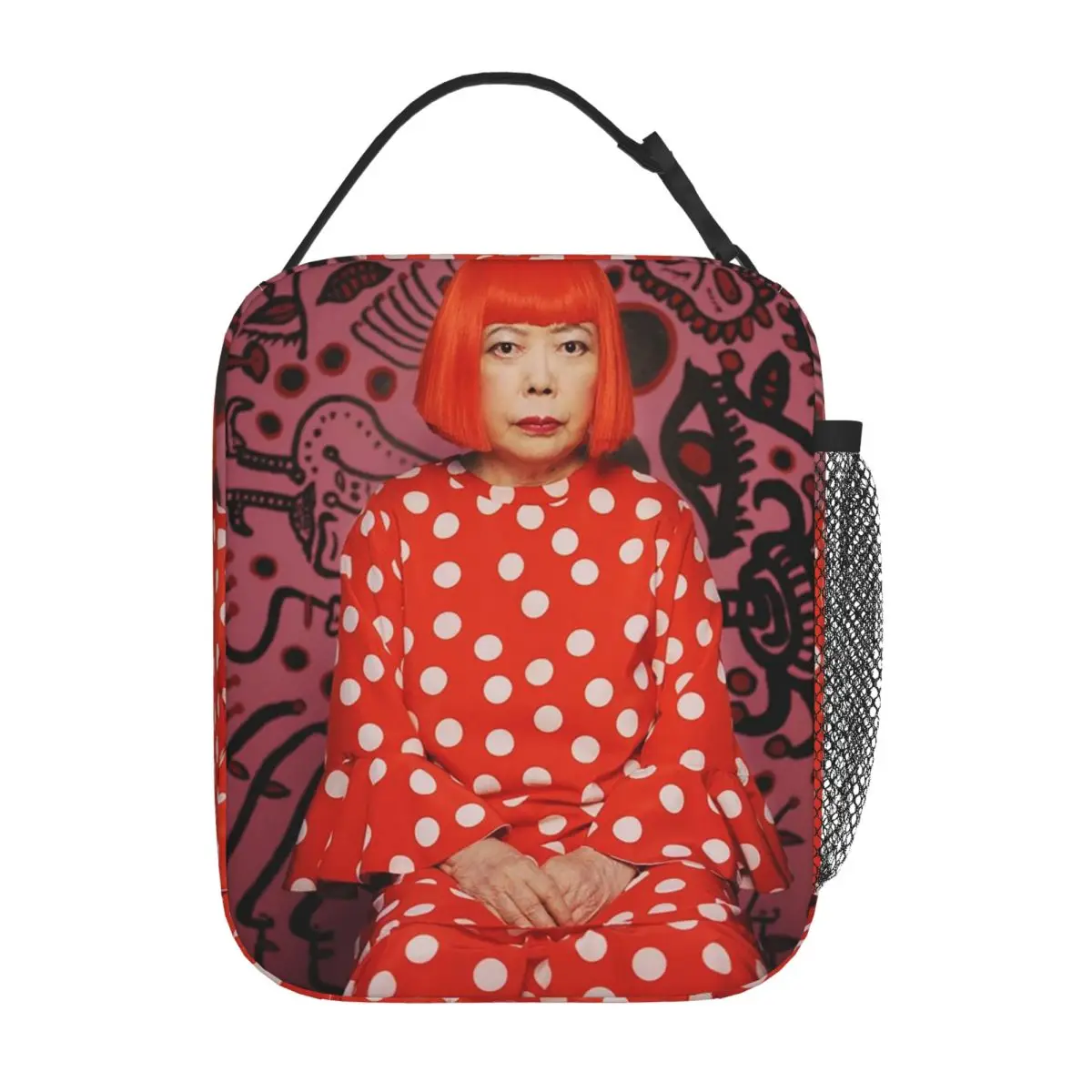 Yayoi Kusama Abstract Painting Insulated Lunch Bag for Women Kids Leakproof Food Boxes Thermal Lunch Box Tote