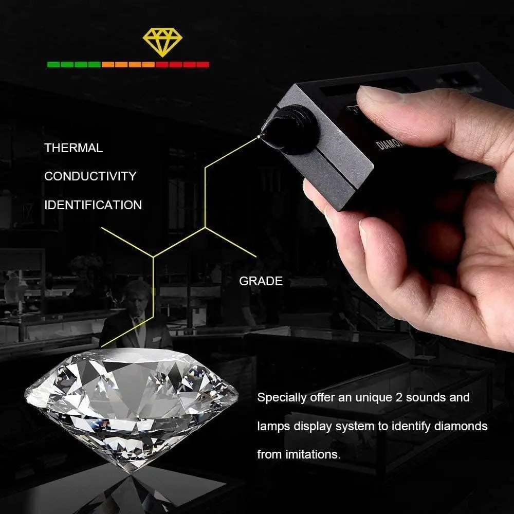 

Diamond Tester Professional Jewelry Detector Selector High Precision Diamond Test Pen Portable Gemstone Identification Tool
