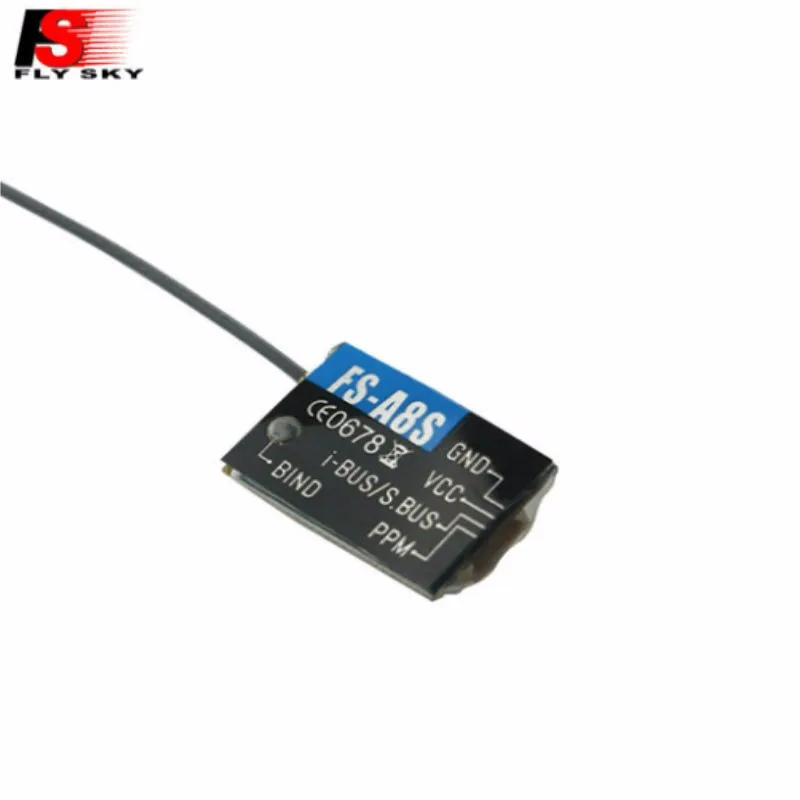 1/2PCS Flysky FS-A8S FS A8S 2.4G 8CH Mini Receiver with PPM i-BUS SBUS Compatible FS-i4 FS-i6 FS-i6S FS-i6X FS-i10 Transmitter