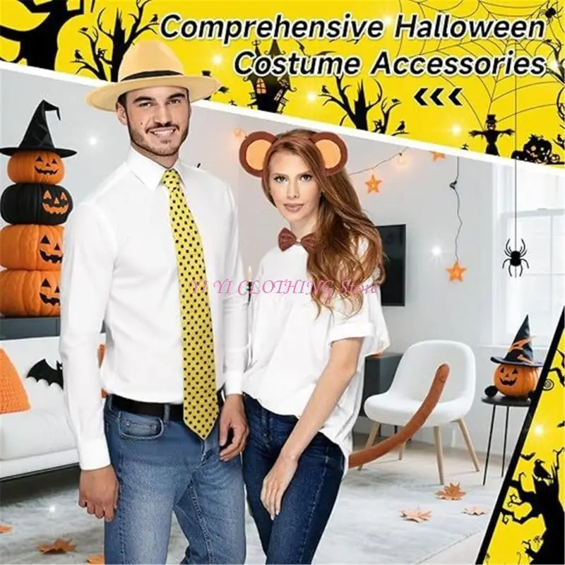 

N5KF Monkey Ears And Tail Set For Immersive Role Playing Experiences Cosplay Headwear