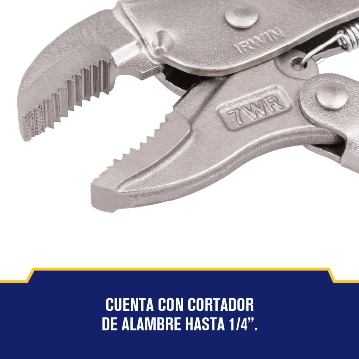 Powerful and Superior 7-Inch Original Locking VISE-GRIP Curved Jaw Pliers with Wire Cutter for Precise Cutting Performance and U