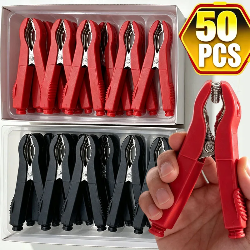 Alligator Clip with Banana Plugs Set No Welding Fully Insulated Safety Electrical Test Crocodile Clips Connector for Multimeter