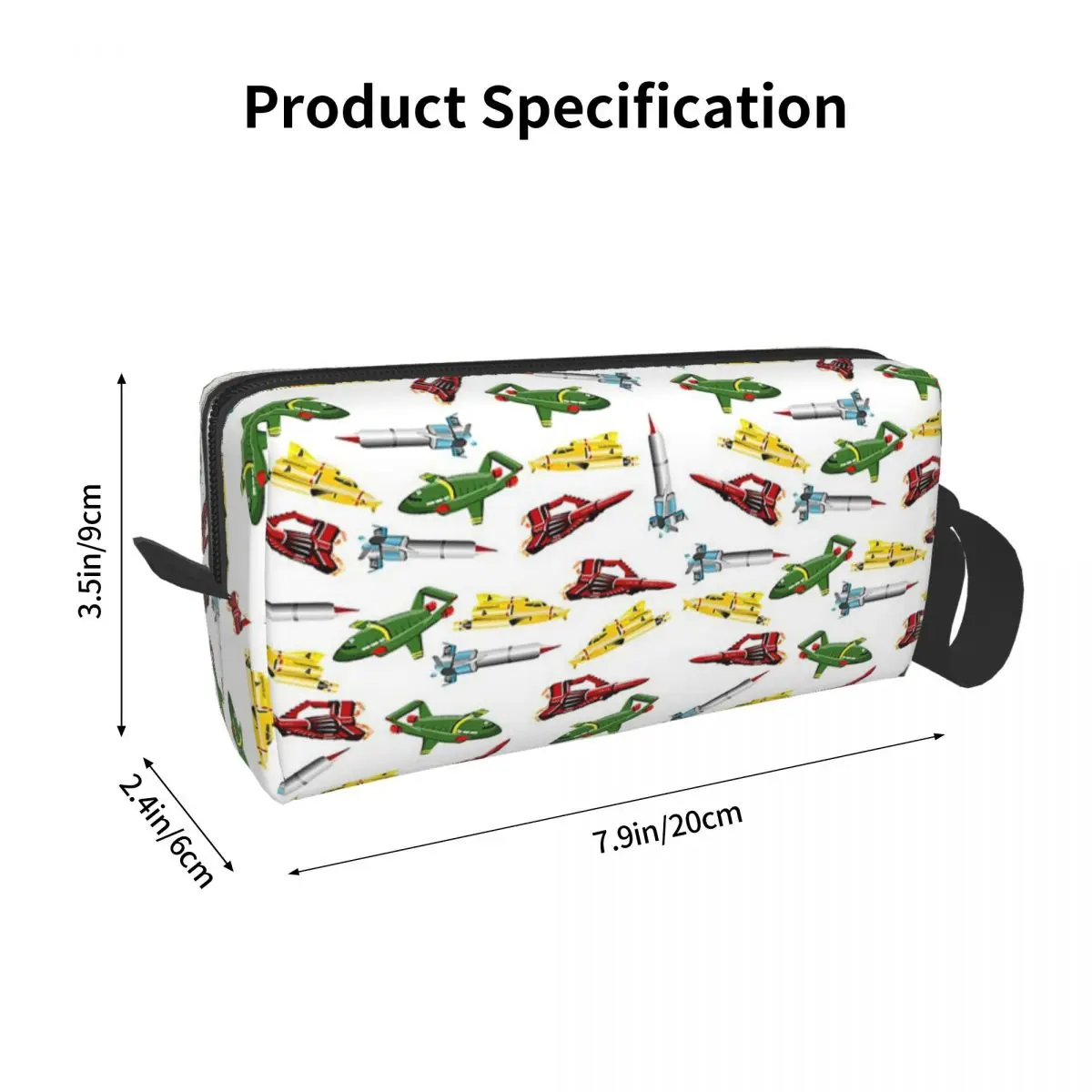 Thunderbirds Pattern Makeup Bag Cosmetic Organizer Storage Dopp Kit Toiletry Cosmetic Bag for Women Beauty Travel Pencil Case