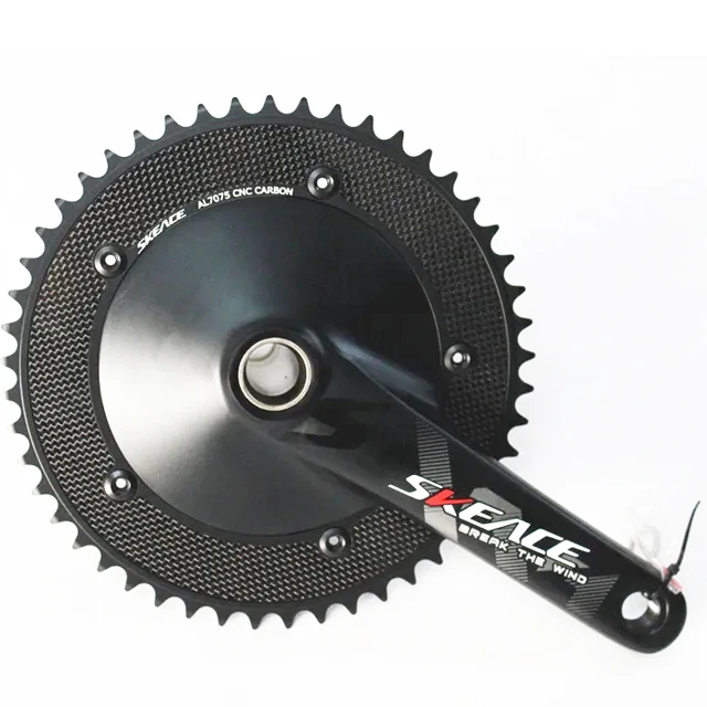 Hot Sale SKEACE Break The Wind Hollowtech Crankset Fixed Gear Bike Crankset 165mm 144bcd 49T