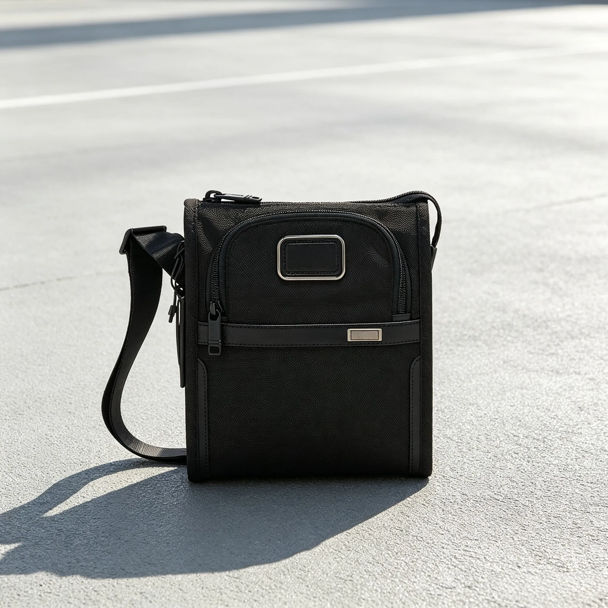 Men Multi-Functional Ballistic Nylon Crossbody Bag Business Casual Hand Carry Single Shoulder Pack view 2