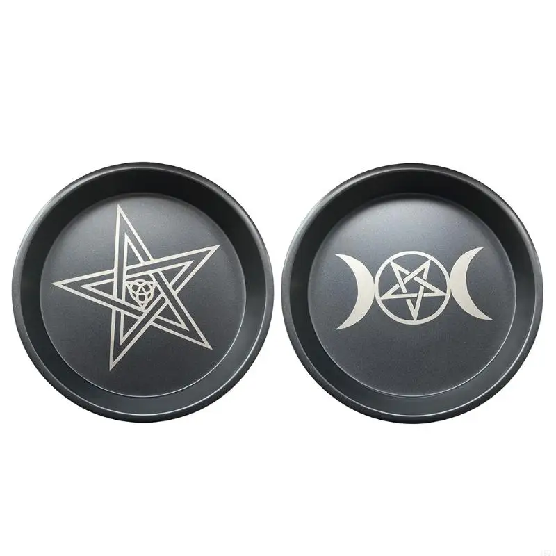 

Astrology Moon Star Phase Candlestick Table Altar Plate Steel Holder Decorative Storage Tray Divination Accessory 157D