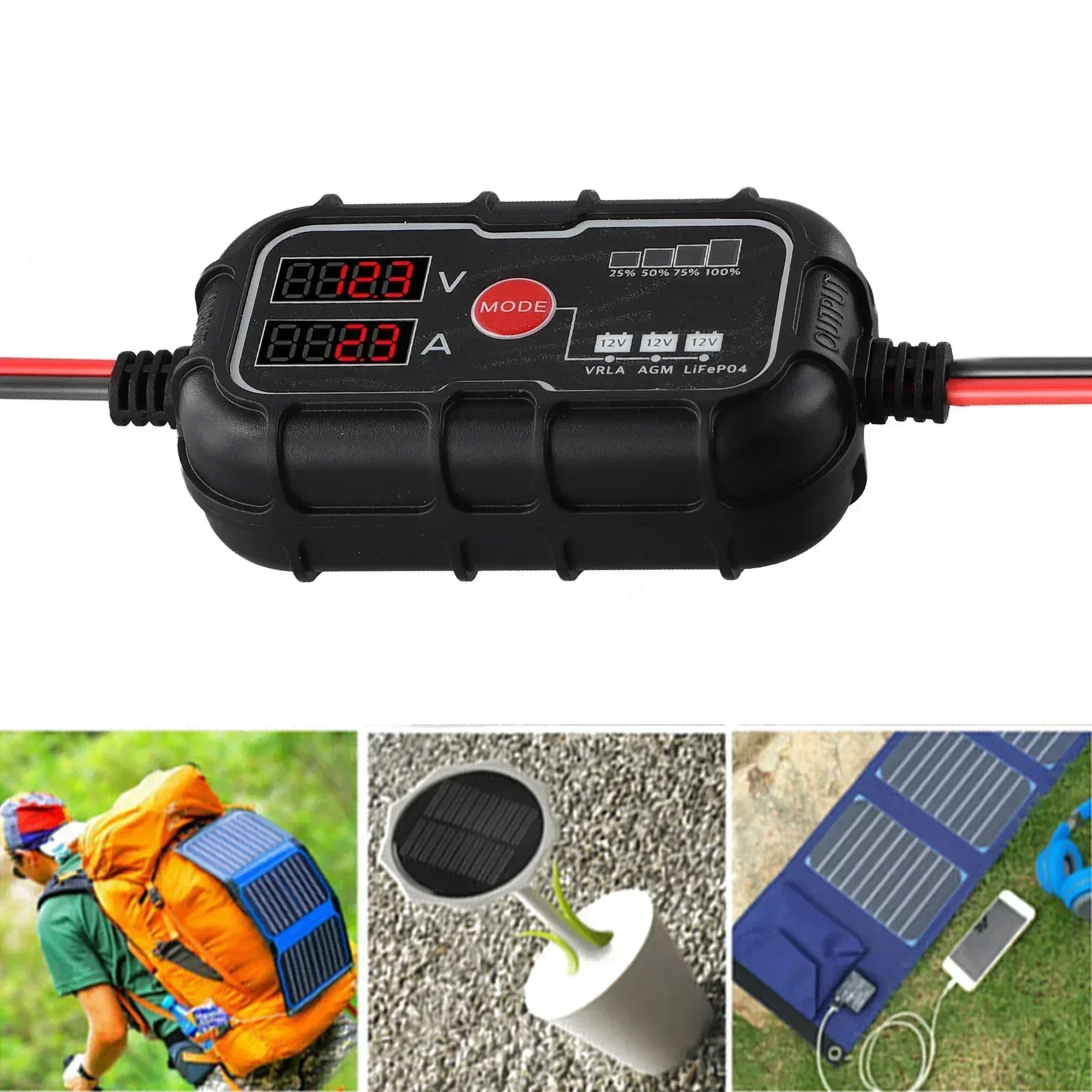 10A Charge Controller Inclement Weather Use Safe And Intelligent Charging Waterproof And Sturdy 3-stage Charging