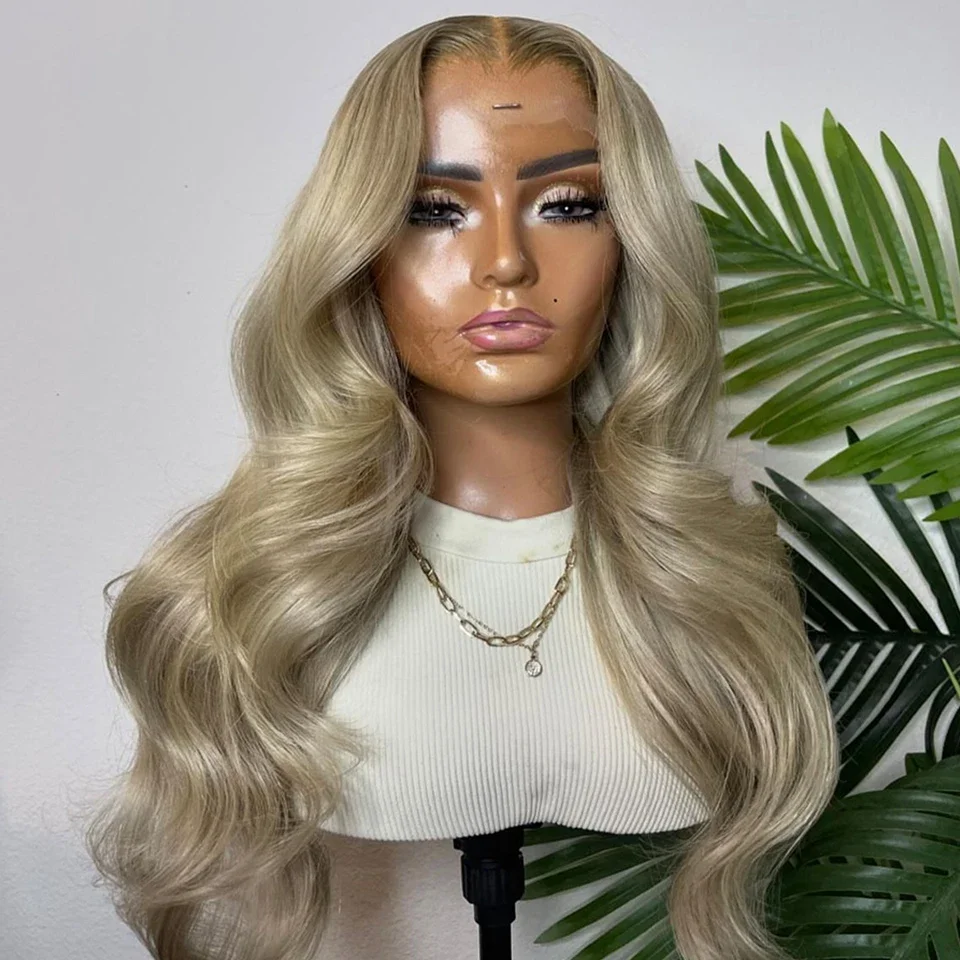 Pelucas delanteras de encaje transparente de colores resaltados en oro gris 13x4 adecuadas para niñas pelucas de cabello humano Cosplay 100% calidad del cabello humano