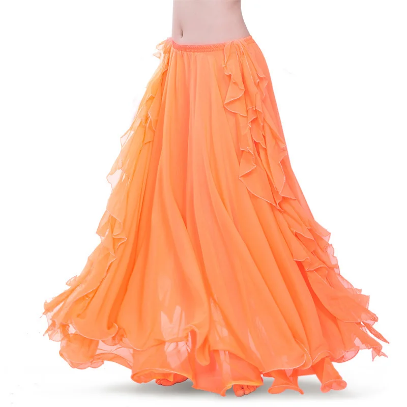 

Chiffon Double High Slits Oriental Belly Dance Skirts For Women (Without Belt) Bellydance Costume Accessoires Skirt