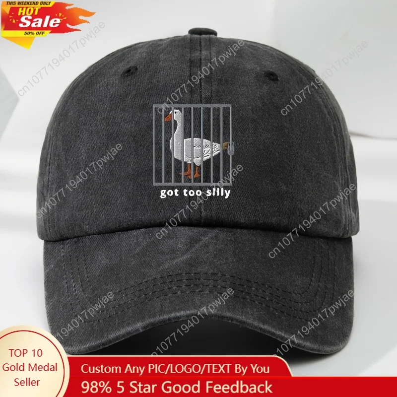 1 szt. Czapka baseballowa z nadrukiem gęsi w klatce, unisex, miękka, regulowana obwód głowy, codzienna, oddychająca, odprowadzająca wilgoć.