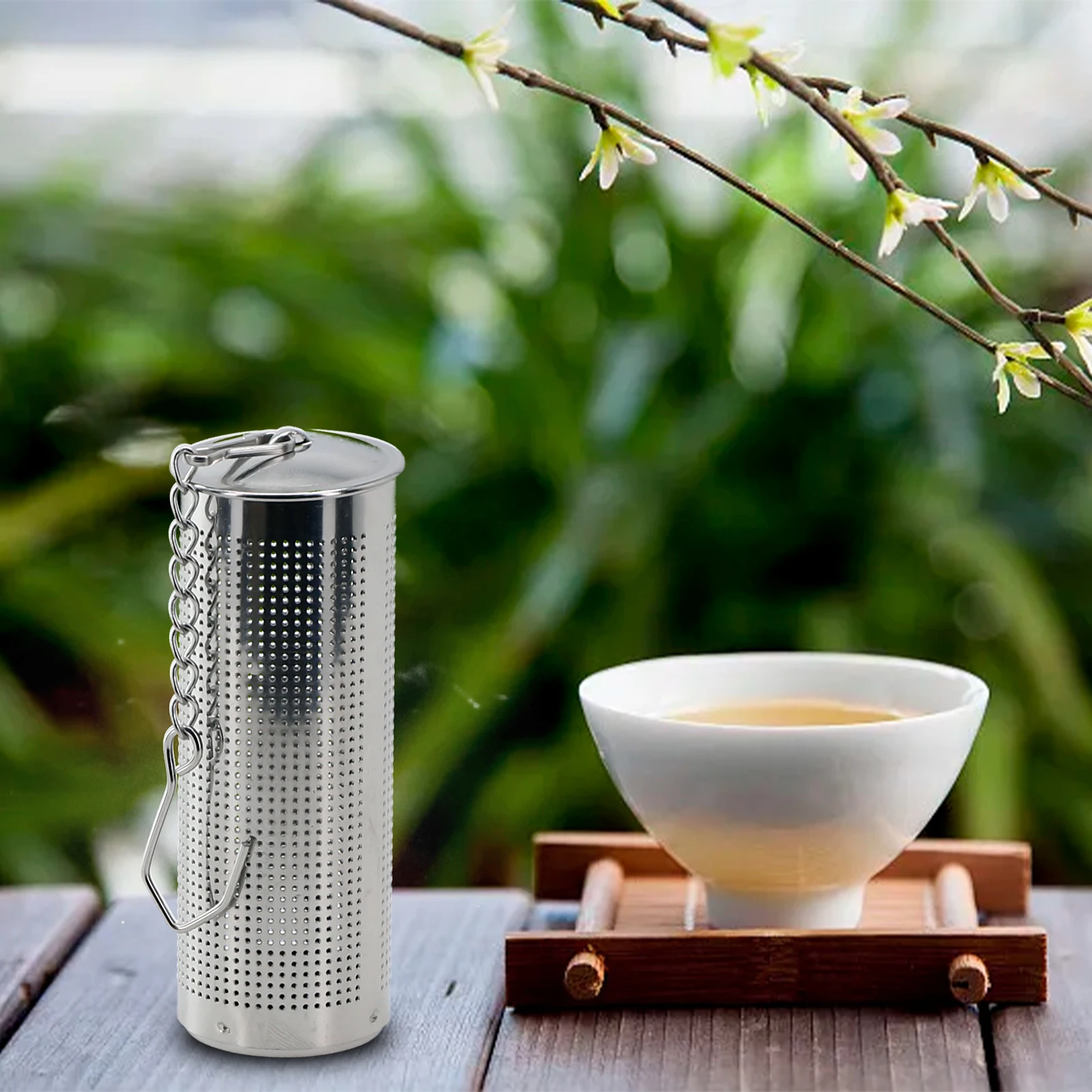 Tea Ball Strainers Stainless Steel Mesh Filters Infuser With Chain Hook Tea Set Accessories Brewing Filter Particle Spice Ball