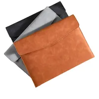A4 Leather Leather File Storage Bag Briefcase Simple Retro Single-layer Thickened Waterproof Large-capacity Business Meeting Bag 5