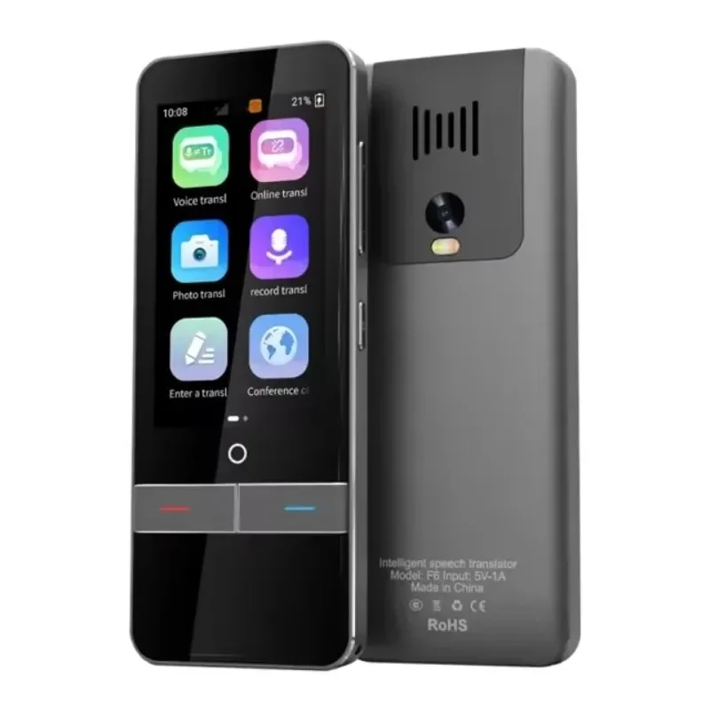 

F6 Переводчик языка в реальном времени Интеллектуальная запись голоса Оборудование для перевода текста Автономный переводчик
