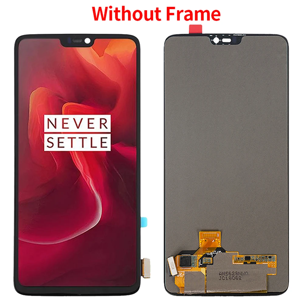 AAAA++++ AMOLED For Oneplus 5 LCD 5T 6T 7 7T 7pro 7T pro 8Pro 9R 9Pro LCD Display Touch Screen Replacement For Oneplus 6 Display