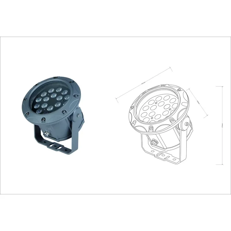Novatech Global Customizable Ultra Bright Waterproof Outdoor Landscape Spotlight and Floodlight for Garden Yard Pathway