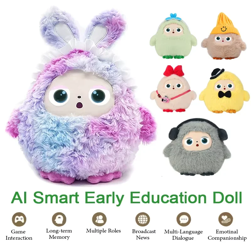 AI Plush Robot Smart Interactive Toy with Voice Cloning and Emotion Recognition Tuya App Child Companionship Educational Toy