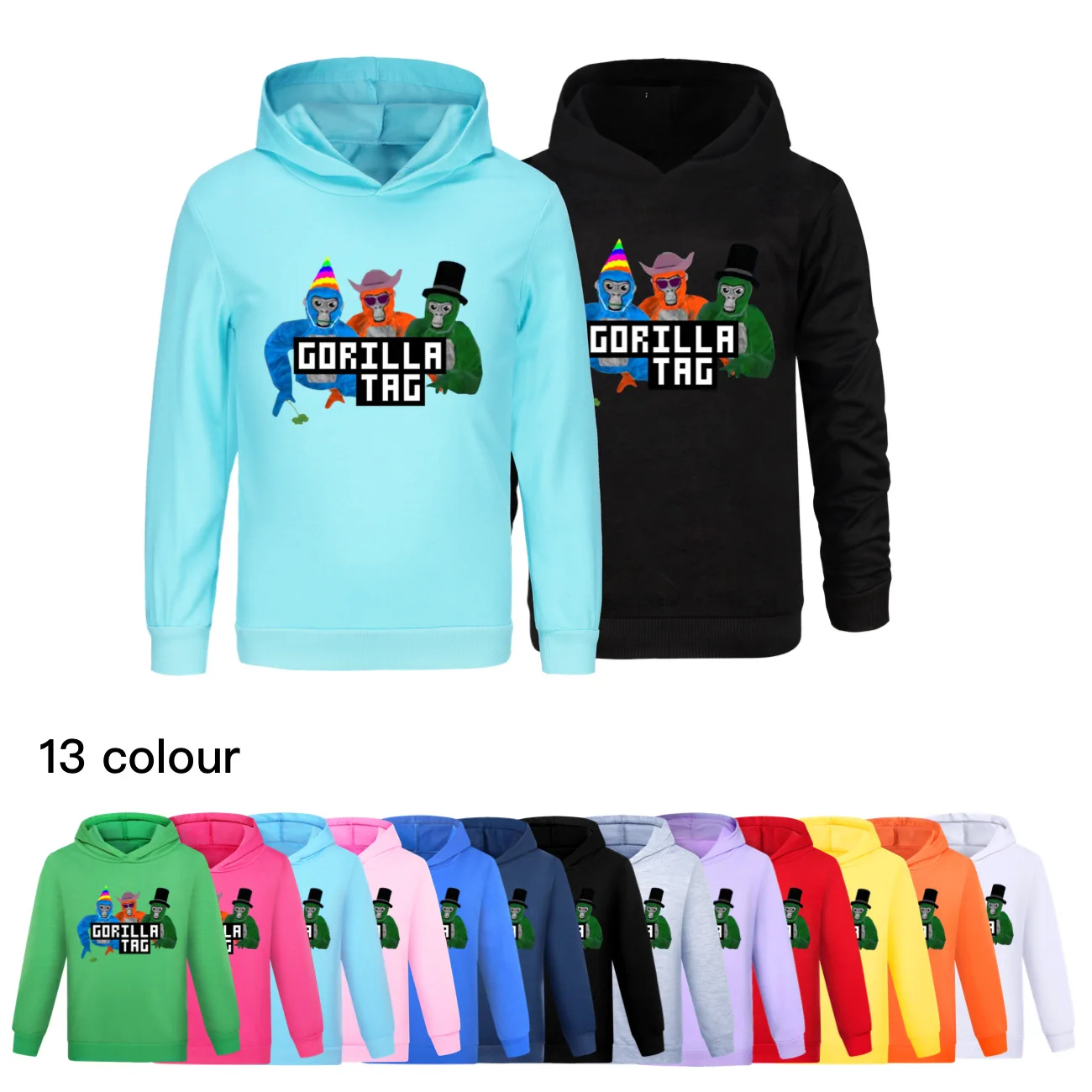 Game Gorilla Tag Hoodie Kids Cartoon Hoodies Children Long Sleeve Coats Toddler Girls Casual Outerwear Baby Boys Sweatshirts