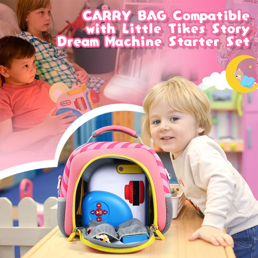 Carrying Case Bag for Yoto Player (3rd Gen.) Audio Player Carrying Box Double Zipper Storage Bag for Toniebox Audio Player Set