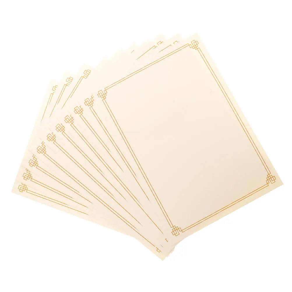 

15 Sheets Blank Certificate Paper A4 Printable Writable For School Awards Diplomas Recognition Documents Sturdy Border Design