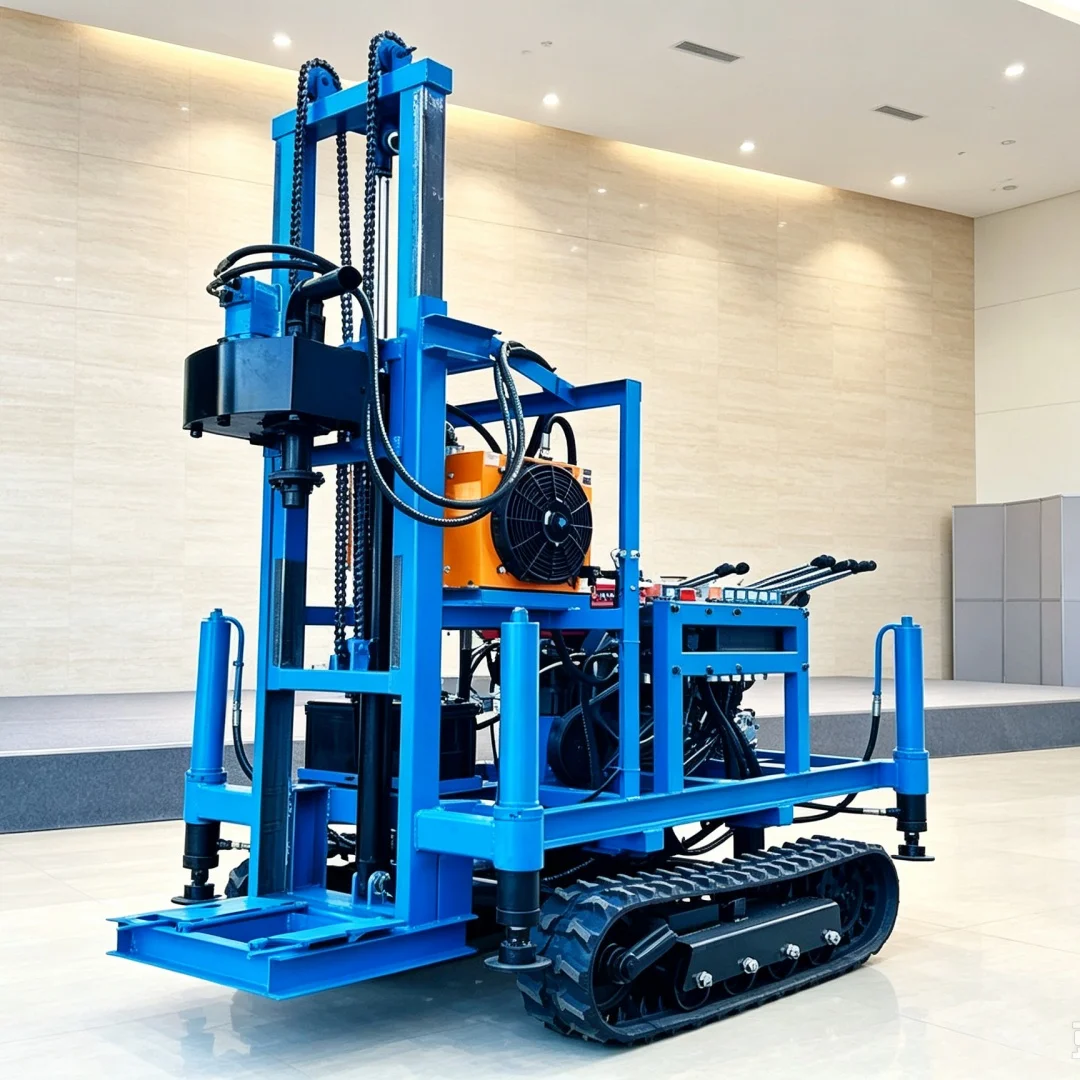 Customized Full‑hydraulic Crawler Water‑air Dual‑use Well Drilling Rig for Mountain Orchard Deep‑well Water Intake