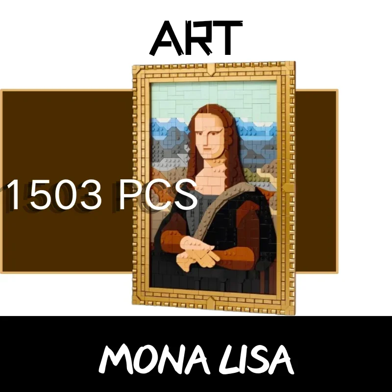 1503 Stücke Weltberühmte Malerei 3D Modell Kunst Mona Lisa Bausteine Montieren Ziegel Spielzeug