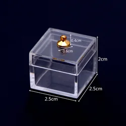 4Pcs Dollhouse Mini Plastic Jewelry Storage Boxes Miniature Display Cabinets Transparent Display Boxes Home Decor Accessories