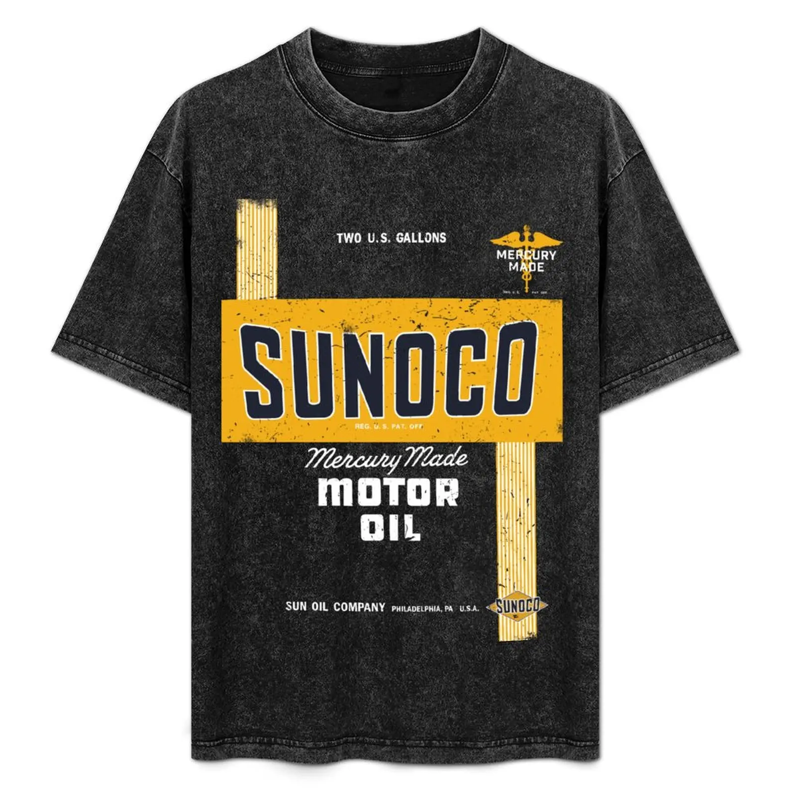 

Sunoco Motor Oil Retro Distressed Design T-Shirt Sport Basic Moisture Wicking Tee