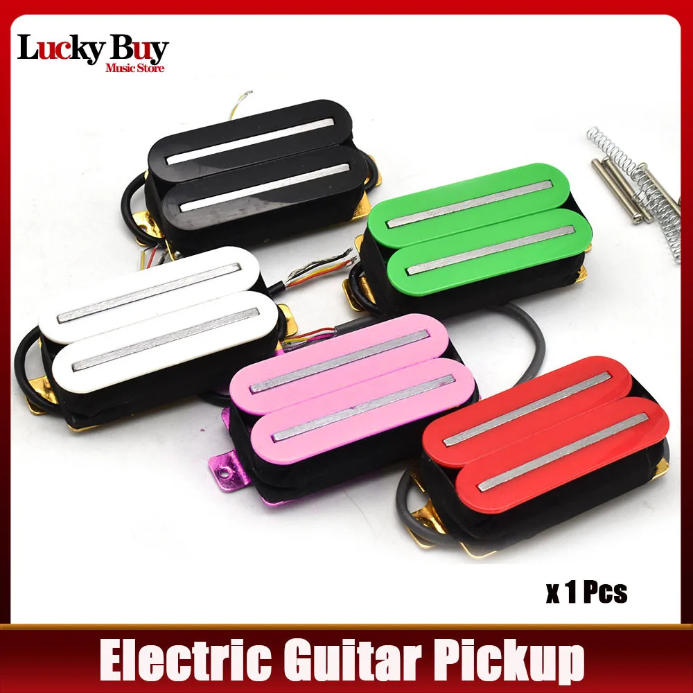 1 pçs 2-lâmina dupla captador de guitarra elétrica pescoço ponte captador 4 bobina humbucker lp st captador de guitarra elétrica multi cor
