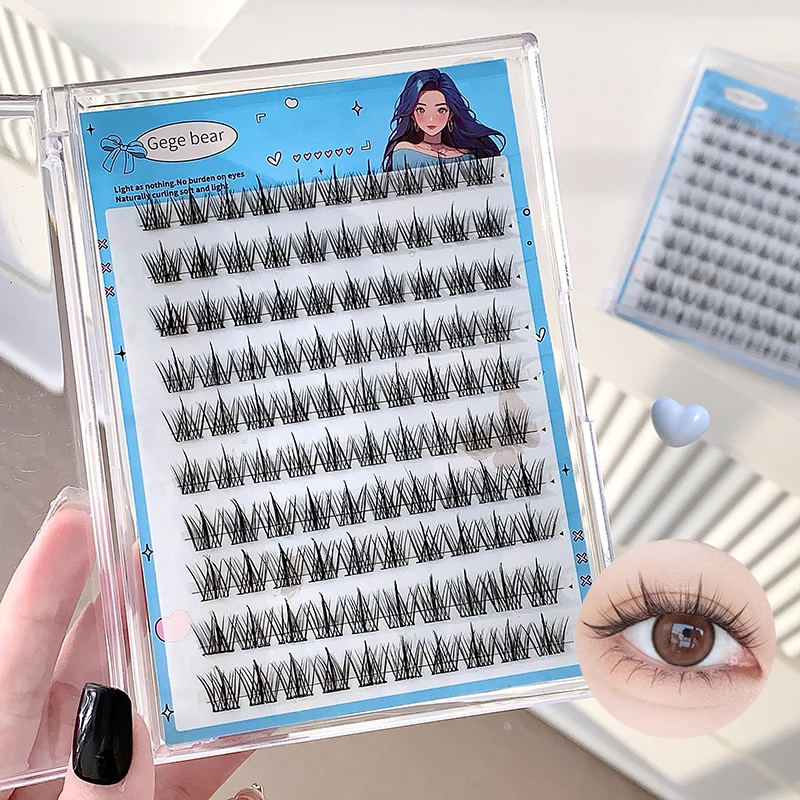 Gege Bear Sunflower False Eyelashes: Fairy Big Eyes, Trilogy False Eyelashes, Natural No-Adhesive, Easy for Beginners