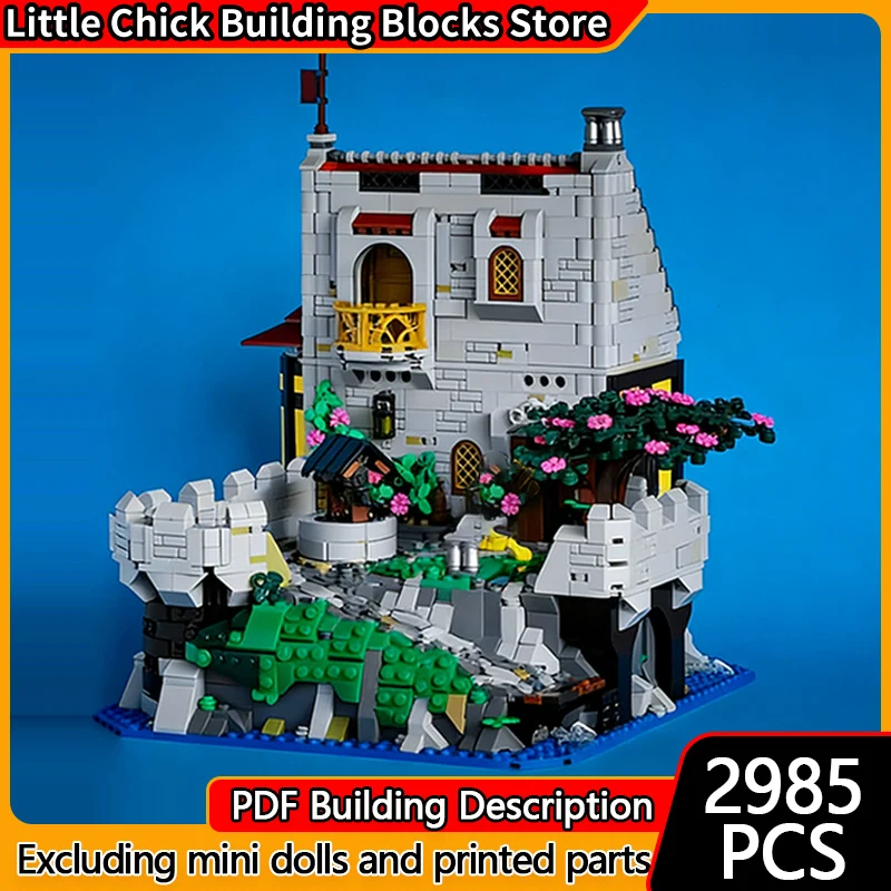 

Medieval Castle Model MOC Building Bricks Rock Fortress Mansion Modular Technology Children Holiday Gifts Assemble Toys Suit