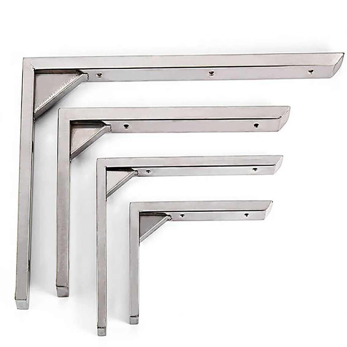 

1Pcs Thicken Shelf Brackets Stainless Steel Corner Code Connector Triangle Bracket for Marble Table Countertop DIY Bracket