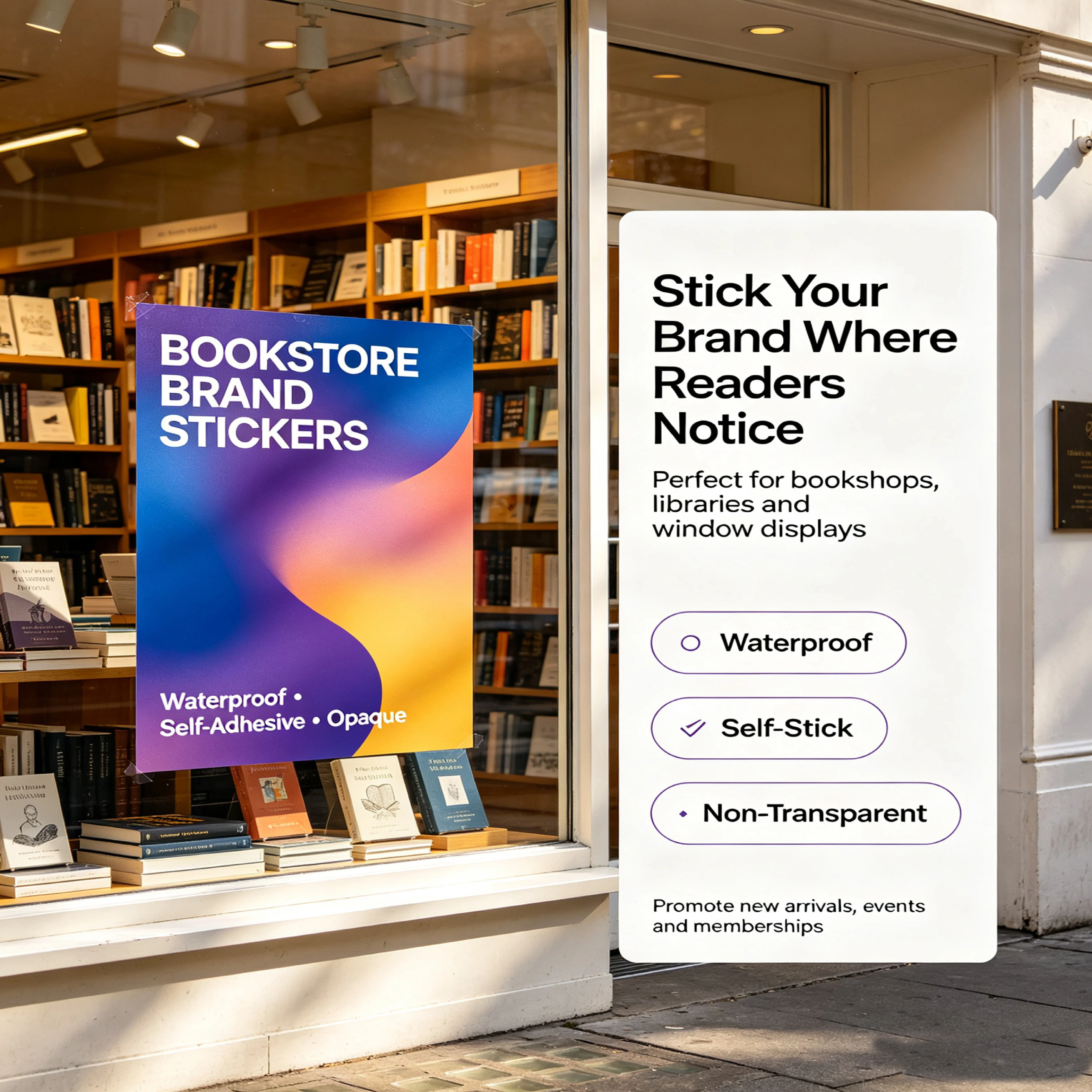 Custom  Advertising Stickers for Stores Cafes Restaurants Durable Vinyl Decals for Brand Marketing & Commercial Promotionkers