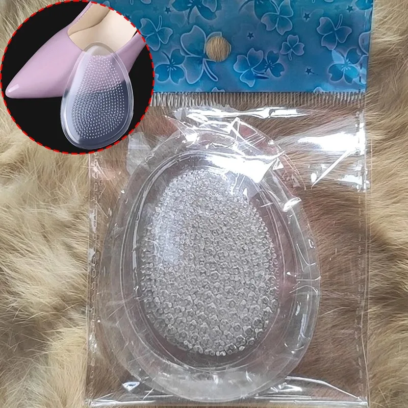 

1pair Soft Transparent Half Insoles Gel Women High Heel Forefoot Pads Pain Relief Reduce Shoes Size Foot Inserts Antislip Pads