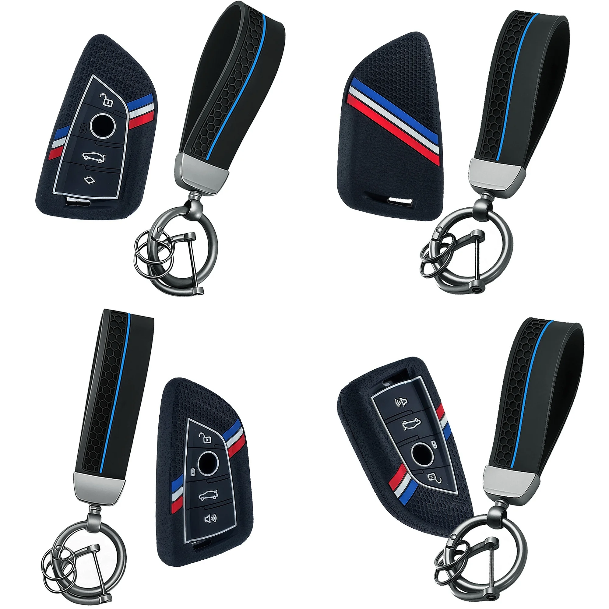 For BMW X1 X3 X5 X6 1 2 3 5 7 G20 G05 IX3 Silicone Remote Car Key Fob Cover Case