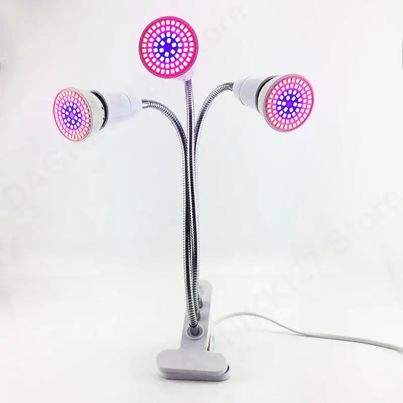 2/3 Head LED Plant Grow Light Lamps Indoor Greenhouse Cultivo  flower red blue growing light For Hydro  Growbox Fitolampy V27