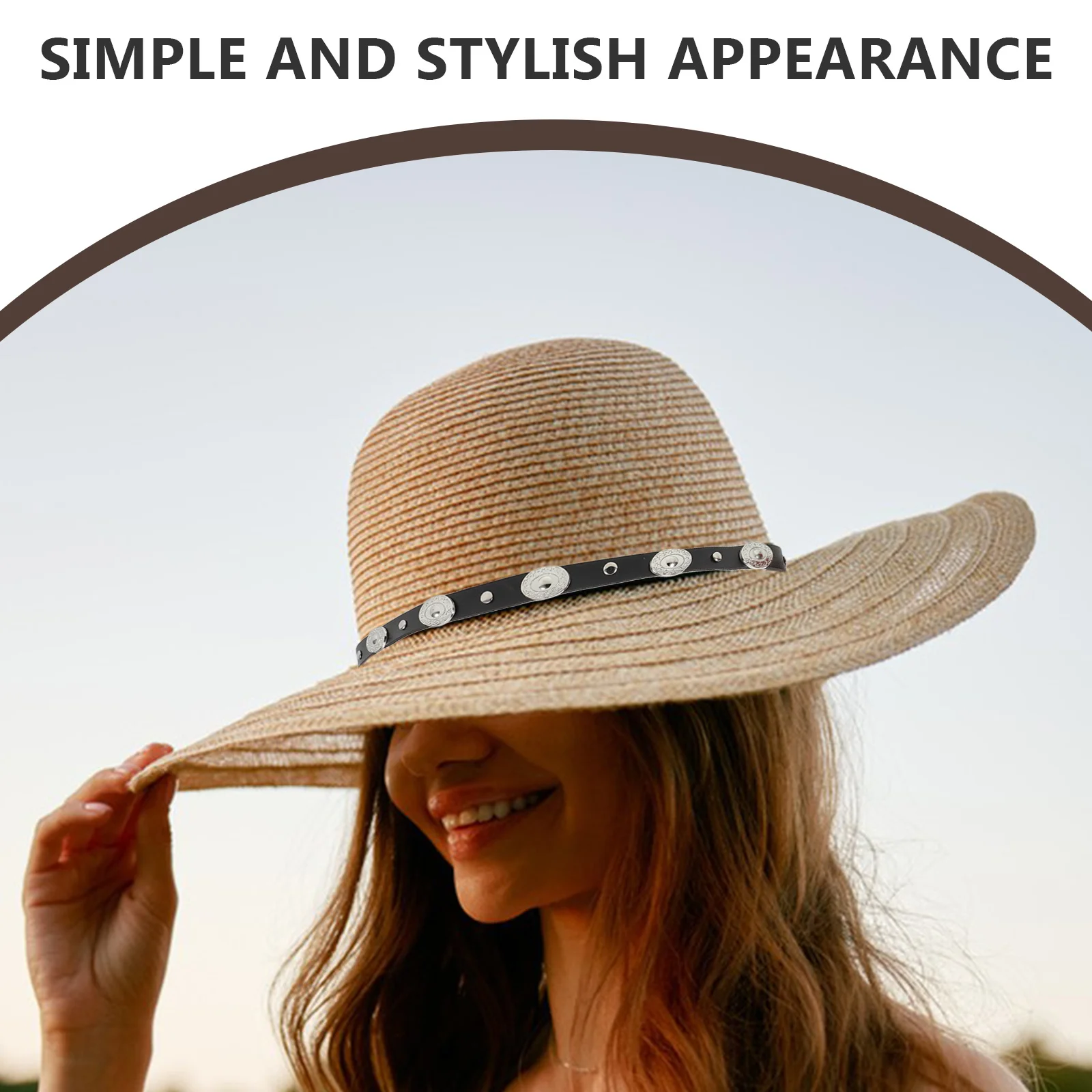 

5Pcs Artistic Hat Bands Vintage Style Straw Cowboy Fedora Hat Strap Ethnic Inspired Adjustable Decoration for Men Women Casual