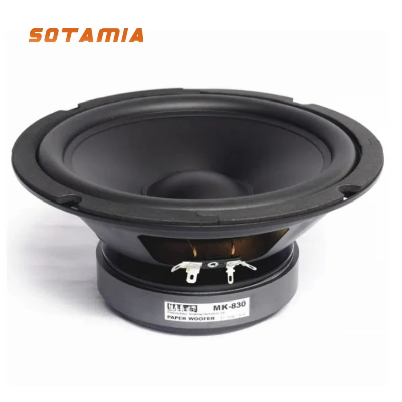 

SOTAMIA 1PCS 8 Inch Bass HIFI Speaker 8 Ohm 150W Matte Composite Disc Low Frequency Speaker Rubber Edge Bass Special Loudspeaker