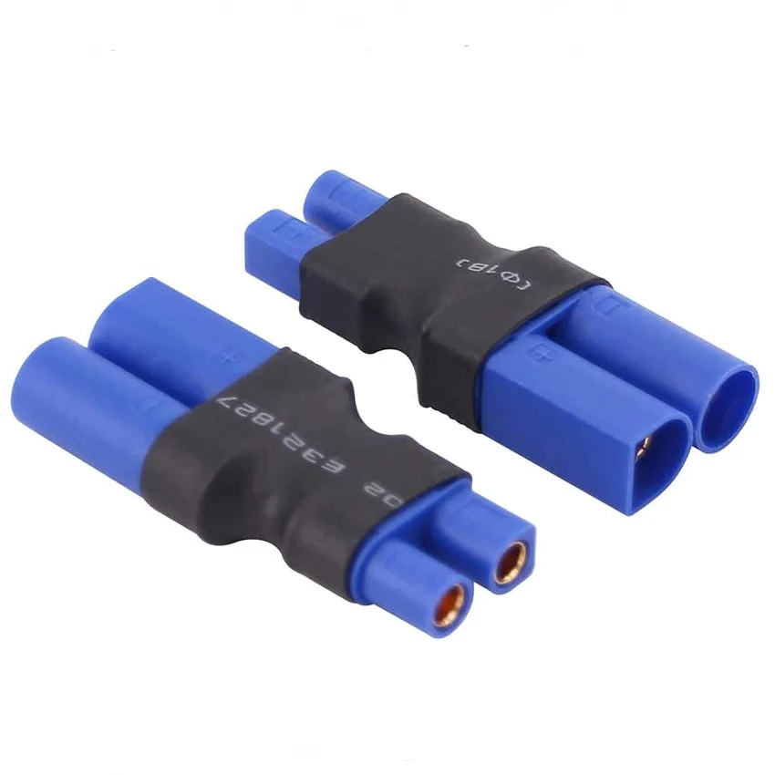 2PCS EC5 Male Female to EC3 XT60 Deans T Plug Male Female No Wire Connector Plug Adapter for RC FPV Vehicle Lipo Battery Esc