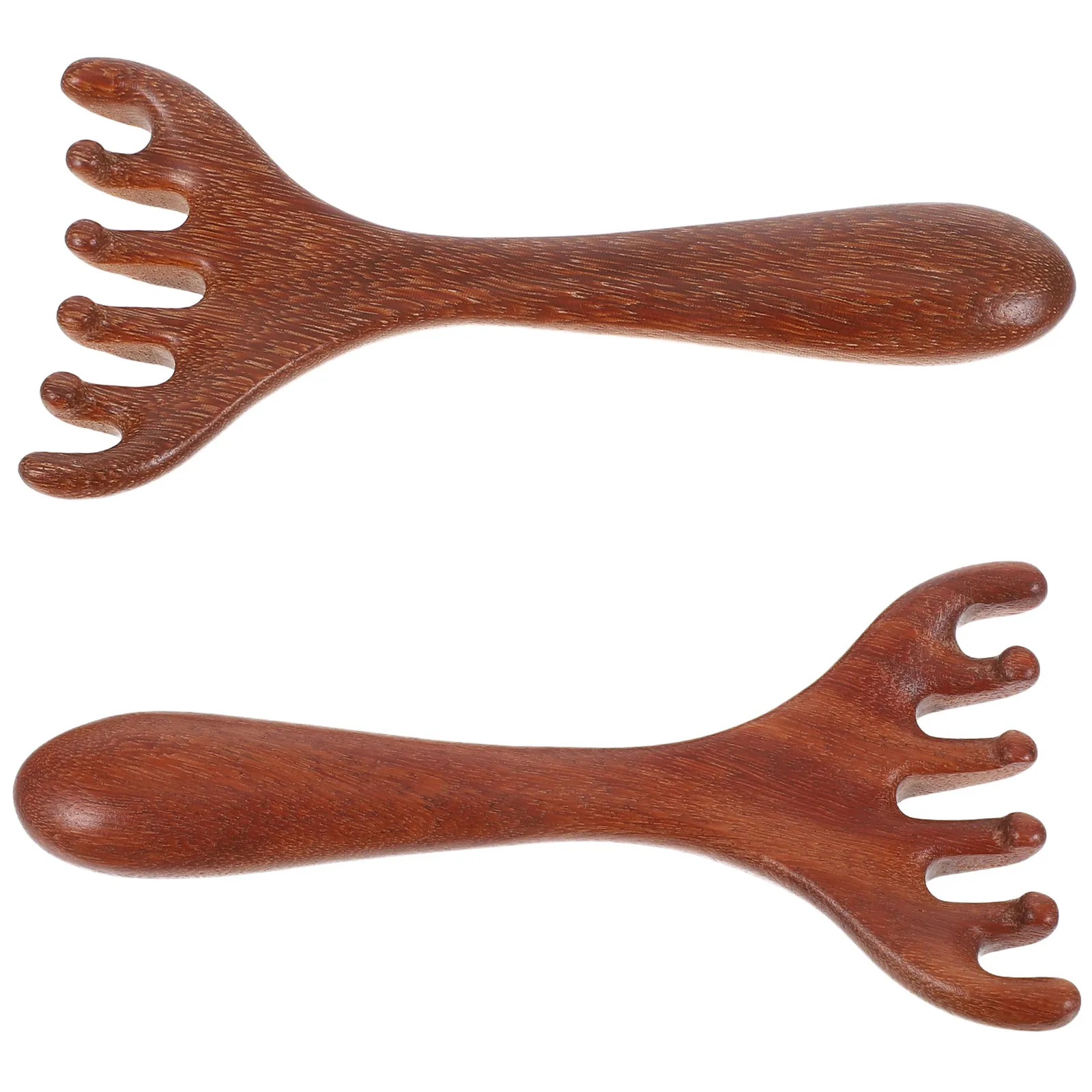 

2 шт. деревянные массажеры Гуаша для кожи головы, расчески для снятия зуда, стимуляции роста волос, акупунктурного массажа лица и глаз, расслабляющие, портативные