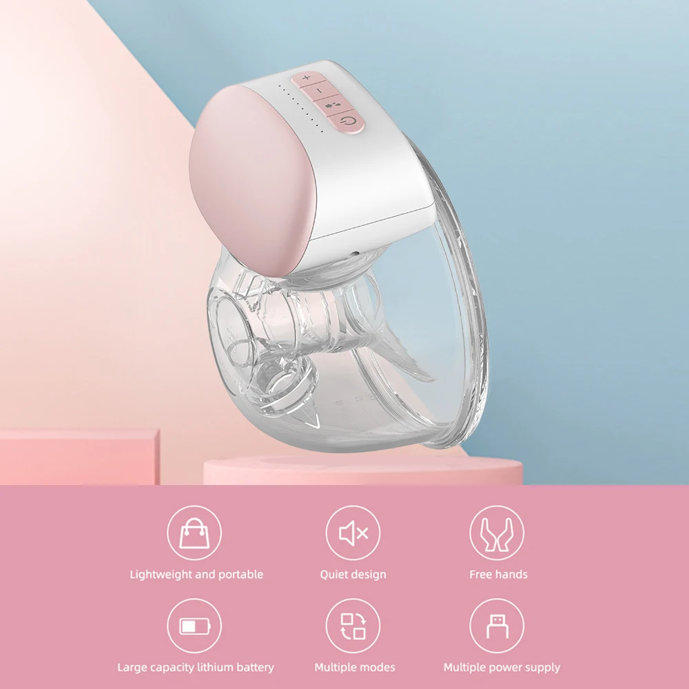 2/1pcs Bebebao BB-P1 Wearable Electric Breast Pump Hands Free Portable Breast Cup BPA-free for Breastfeeding Milk Collector