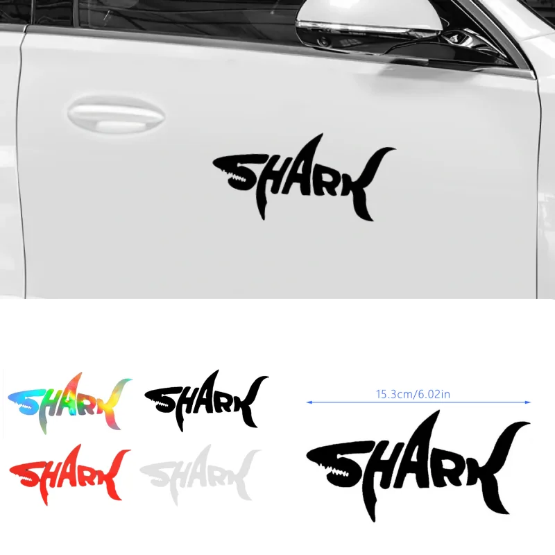 

2 шт. ночные светоотражающие наклейки SHARK, водонепроницаемые и солнцезащитные, износостойкие и устойчивые к царапинам, для различных моделей автомобилей