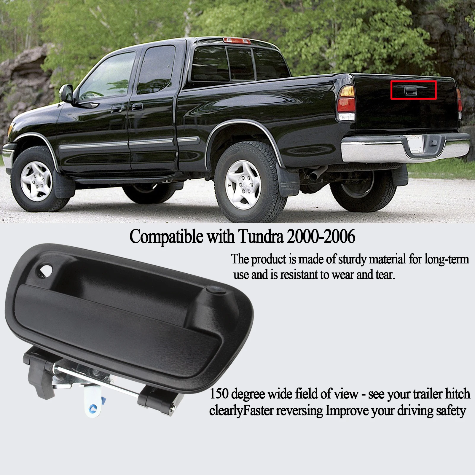 Tailgate Handle with Backup Camera 819952028013 For Toyota Tundra 2000-2006 NEW Car Accessories