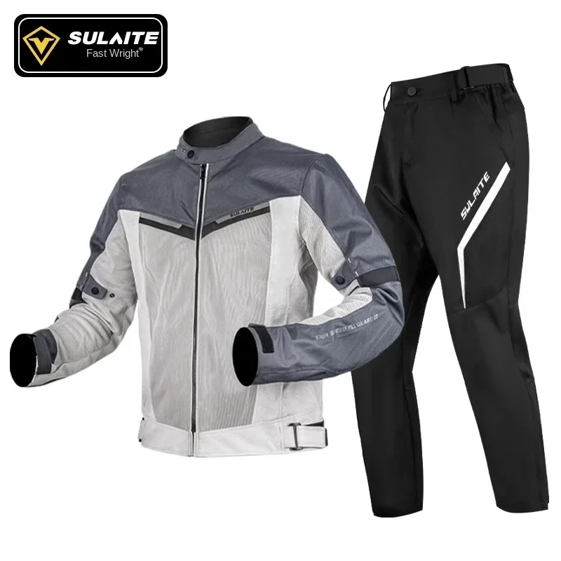 

SULAITE Motorcycle Jacket, C1 Summer Rally Wear, Casual Jacket, Four Seasons Racing Collision Proof Breathable Protective Grar