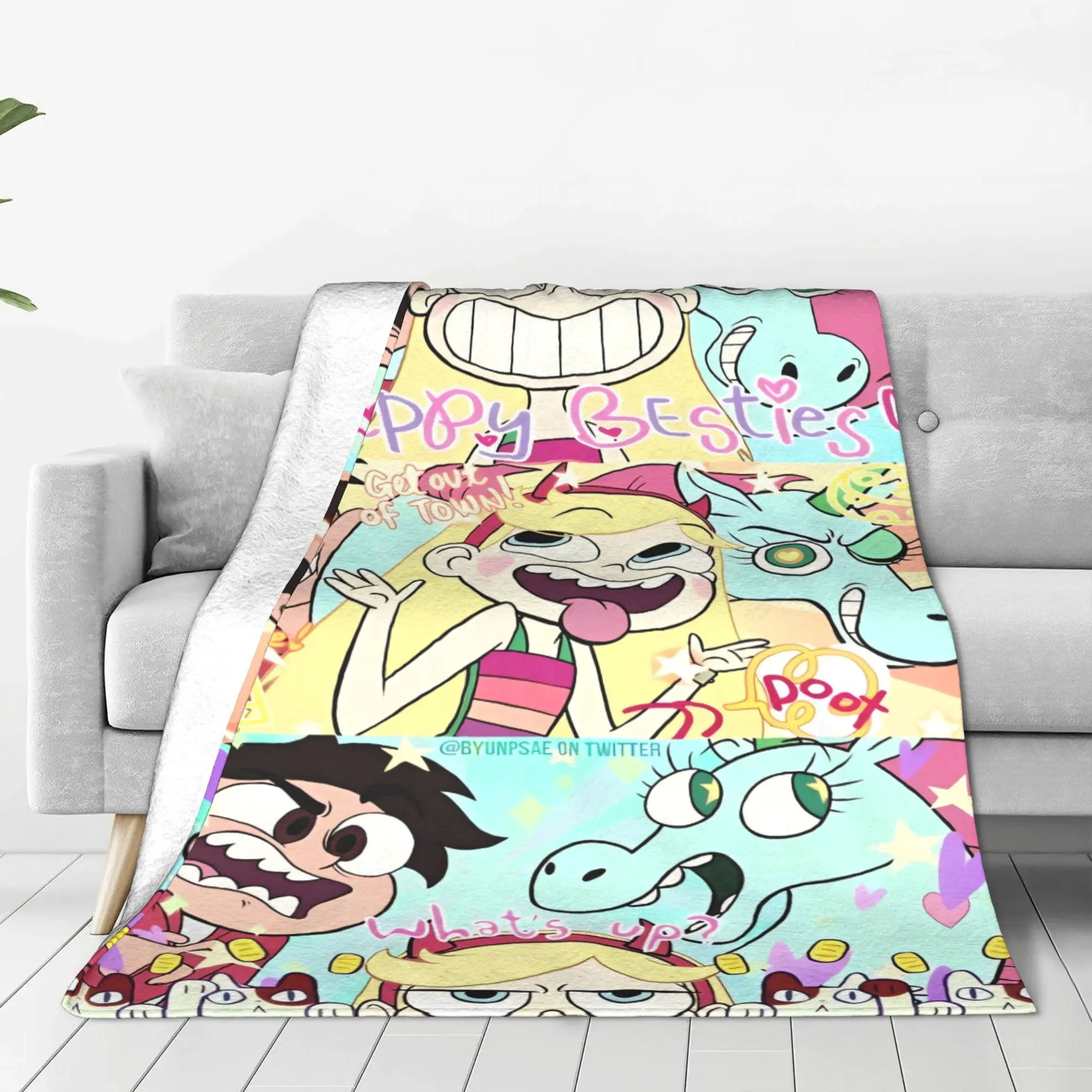 

Star Vs TV Show Warm Soft Blanket The Forces Of Evil Girls Boys Plush Throw Blanket Fashion Home Decor Flannel Bedspread